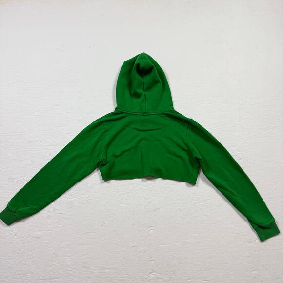 Reworked Nike Green Crop Hoodie Sweatshirt, Size Medium - Picture 7 of 7